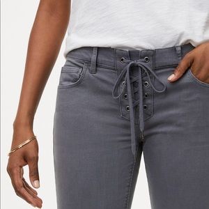 Loft Lace Up Modern Skinny Jeans